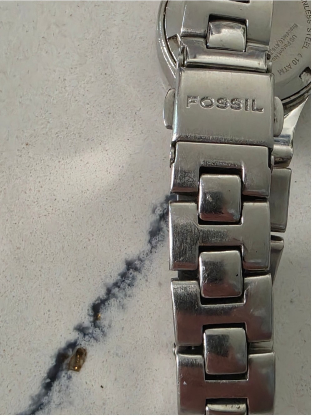 Women's Fossil Silver-Tone Crystal Accent Watch, One Size - Picture 6 of 12